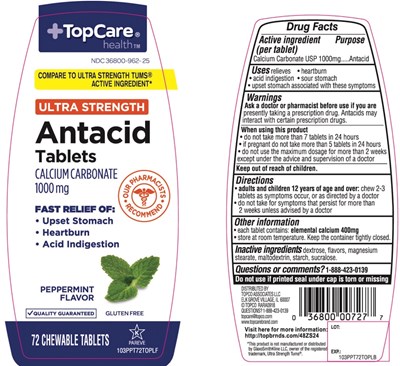 Topcare Antacid Calcium- Calcium Carbonate Tablet, Chewable (962 88 Antacid Calcium Image)